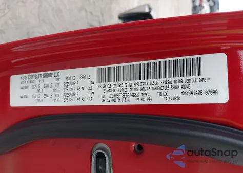 2014 Ram 1500 Tradesman from USA, damaged, VIN 1C6RR6FT2ES314656